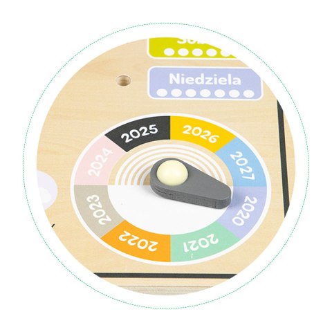 Drewniana Tablica Manipulacyjna Kalendarz Zegar Ecotoys