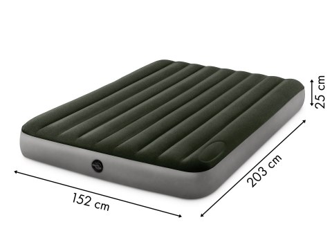 Duży Materac Dmuchany 203x152 Cm Dwuosobowy Z Pompką Intex 64763
