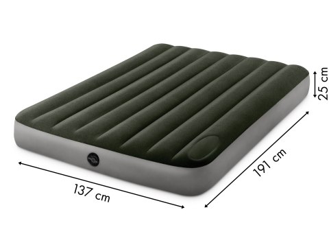 Duży Materac Dmuchany Dwuosobowy 191x137 Cm Do Spania Z Pompką Intex 64762