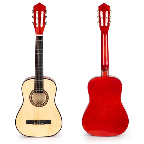 Gitara Dla Dzieci Duża Drewniana 6 Strun Ecotoys