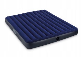 Materac Dmuchany Dwuosobowy 203x152 Cm Z Poduszkami Welurowy Intex 64765