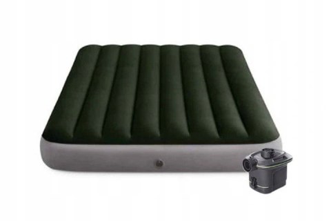 Materac Duży Dmuchany 203x152 Cm Dwuosobowy Elektryczna Pompka Gratis Intex 64779