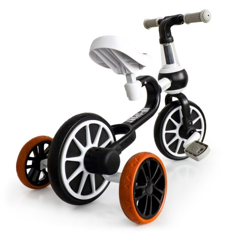 Rower Rowerek Biegowy 4w1 Pedały Kółka Boczne Czarny Ecotoys