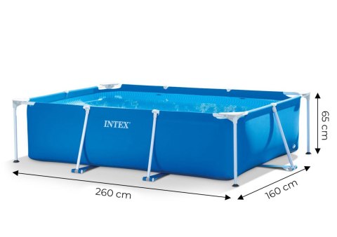 Basen Ogrodowy Stelażowy Duży Prostokątny 2,6x1,6 M Intex 28271