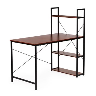 Biurko Komputerowe Drewniane Regał Z Półkami Loft