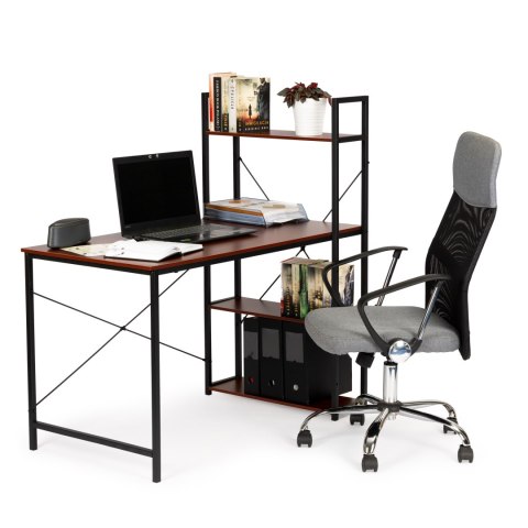 Biurko Komputerowe Drewniane Regał Z Półkami Loft