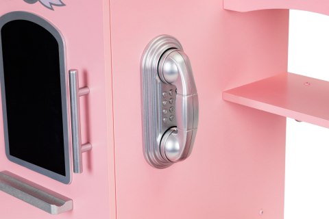 Duża Drewniana Kuchnia Dla Dzieci Efekty Dźwiękowe Różowa Ecotoys