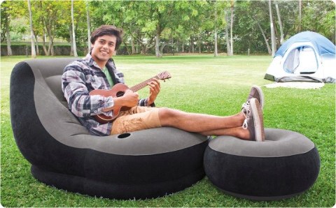 Fotel Dmuchany Sofa Z Podnóżkiem 1-Osobowa Intex 68564
