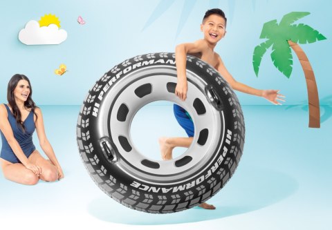 Koło Do Pływania Opona Z Uchwytami Materac Wodny Intex 56268