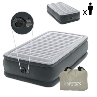 Materac Dmuchany 191x99 Cm Z Pompką Jednoosobowy Intex Deluxe 64412nd