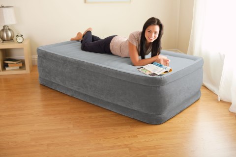 Materac Dmuchany 191x99 Cm Z Pompką Jednoosobowy Intex Deluxe 64412nd