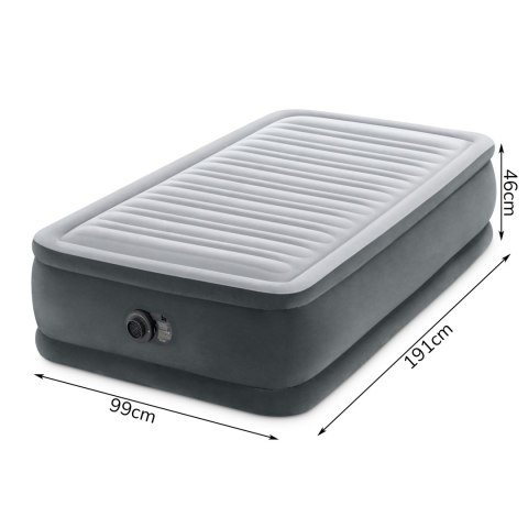 Materac Dmuchany 191x99 Cm Z Pompką Jednoosobowy Intex Deluxe 64412nd