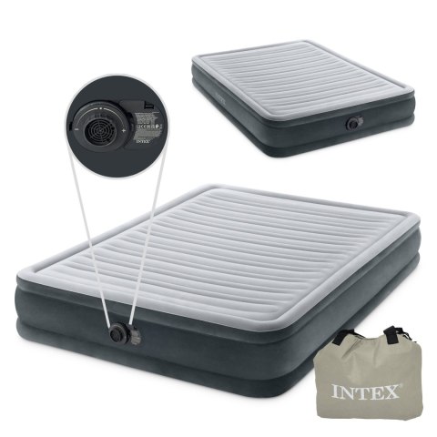 Materac Dmuchany Łóżko 203x152 Cm Z Pompką Dwuosobowy Intex 67770nd