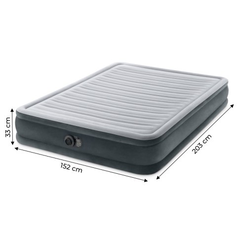 Materac Dmuchany Łóżko 203x152 Cm Z Pompką Dwuosobowy Intex 67770nd