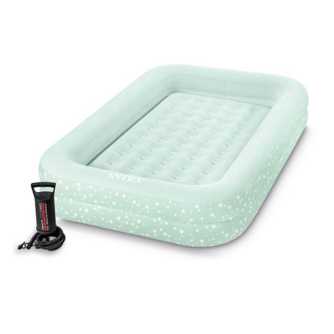 Materac Dmuchany Z Bandami Głębokie Łóżko Dla Dziecka + Pompka Intex 66810
