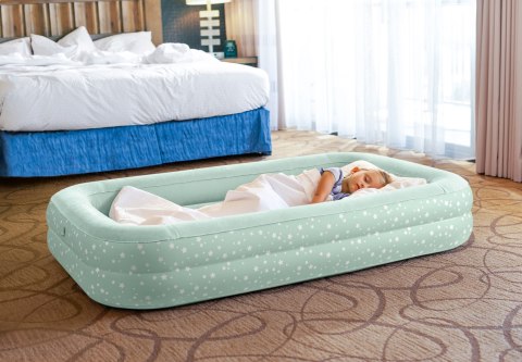 Materac Dmuchany Z Bandami Głębokie Łóżko Dla Dziecka + Pompka Intex 66810