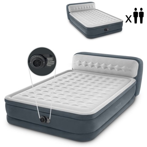 Materac Łóżko 236x152 Cm Z Pompką 2-Osobowy Deluxe Intex 64448nd