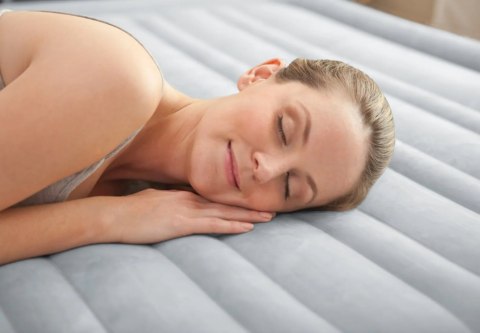 Materac Łóżko Do Spania Dwuosobowy Z Pompką Automatyczną 191x137 Cm Intex 67768