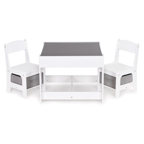 Meble Dla Dzieci Zestaw Drewniany Stół + 2 Krzesła Ecotoys