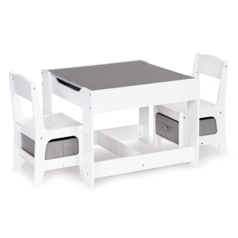 Meble Dla Dzieci Zestaw Drewniany Stół + 2 Krzesła Ecotoys