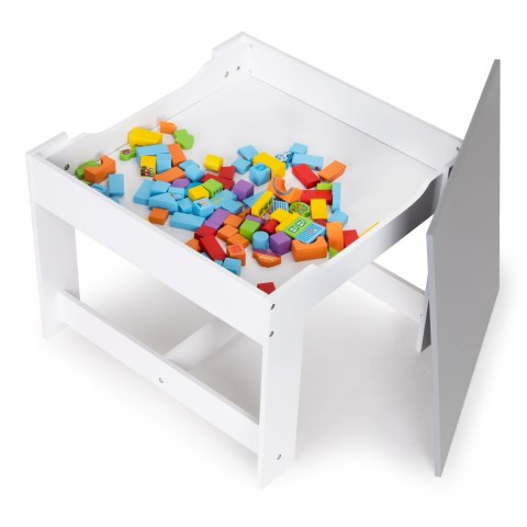 Meble Dla Dzieci Zestaw Drewniany Stół + 2 Krzesła Ecotoys