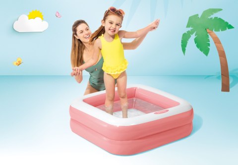 Basen Brodzik Dla Dzieci Pompowany Jasny Róż Intex 57100