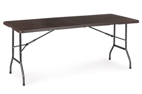 Zestaw Cateringowy Stół Bankietowy 180 Cm + 2 Ławki Brąz Multigarden