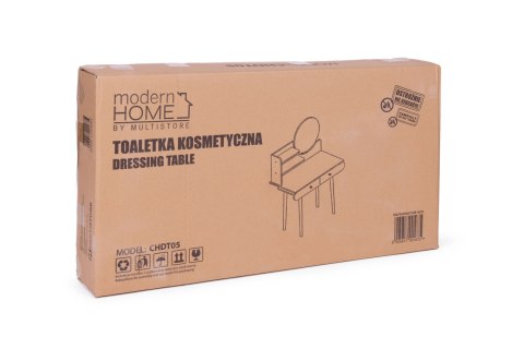 Duża Nowoczesna Toaletka Kosmetyczna Lustro Półki Modernhome