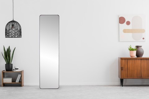 Duże Stojące Lustro Prostokątne Wąska Rama 148 Cm Modernhome