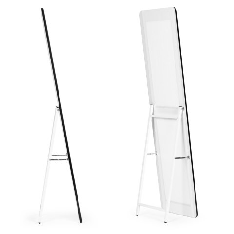 Duże Stojące Lustro Prostokątne Wąska Rama 148 Cm Modernhome