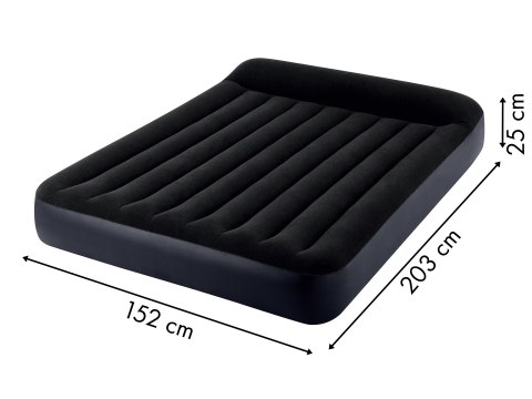Materac Dmuchany 203x152 Cm Z Pompką Łóżko Welur Intex 64150nd