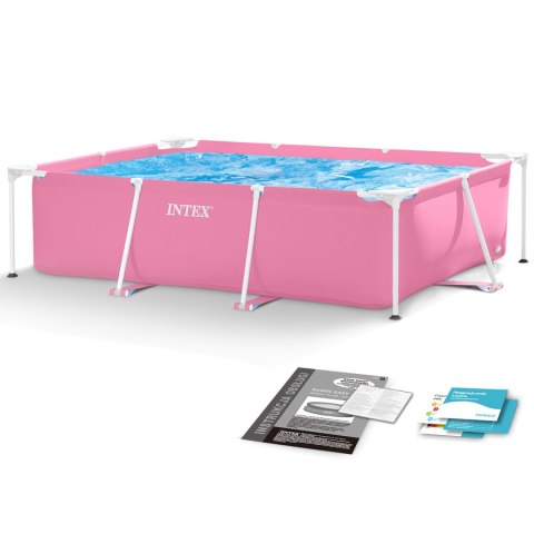Basen Ogrodowy Stelażowy Duży Prostokątny 220x150 Cm Intex 28266