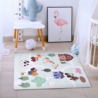 Duża Mata Piankowa Eva Dla Dzieci Farma 90,5x90,5 Cm 21 El. Ecotoys