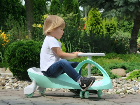 Jeździk Grawitacyjny Pojazd Dla Dzieci Koła Led Zielony Ecotoys