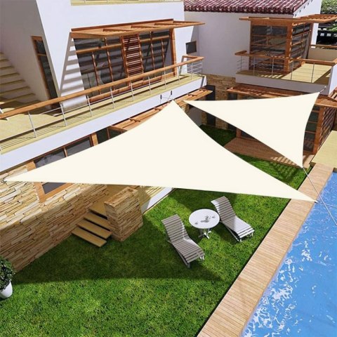 Żagiel Przeciwsłoneczny Daszek Wodoodporny 5x5x5m Modernhome - Beżowy