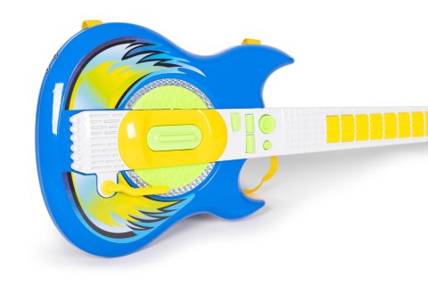 Zestaw Gitara Elektryczna Mikrofon Statyw Dla Dzieci Mp3 - Niebieska