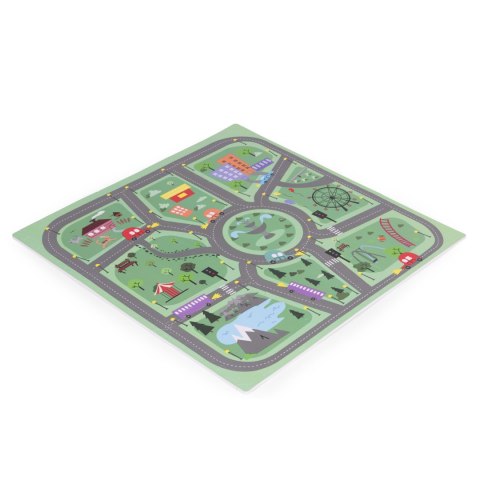 Duża Mata Piankowa Eva Dla Dzieci Miasto 90,5x90,5 Cm 21 El. Ecotoys