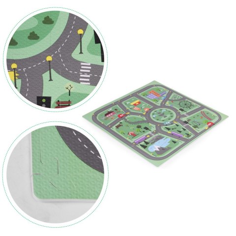 Duża Mata Piankowa Eva Dla Dzieci Miasto 90,5x90,5 Cm 21 El. Ecotoys