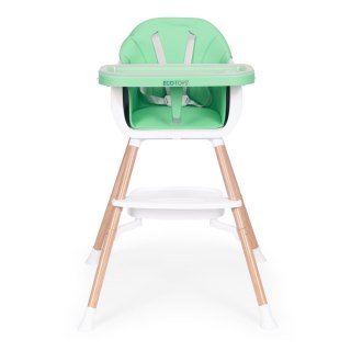 Fotelik Krzesełko Do Karmienia Dzieci 2w1 Zielony Ecotoys