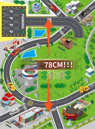 Garaż Samochodowy Xxl Straż Pożarna 5 Poziomów + Mata Z Miastem 82 Elementy