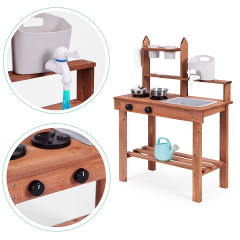Kuchnia Błotna Dla Dzieci Outdoor Z Drewna Jodłowego Ecotoys