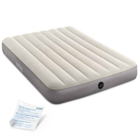 Materac Dmuchany Do Spania Łóżko Dwuosobowy 191x137 Cm Beżowy Intex 64102