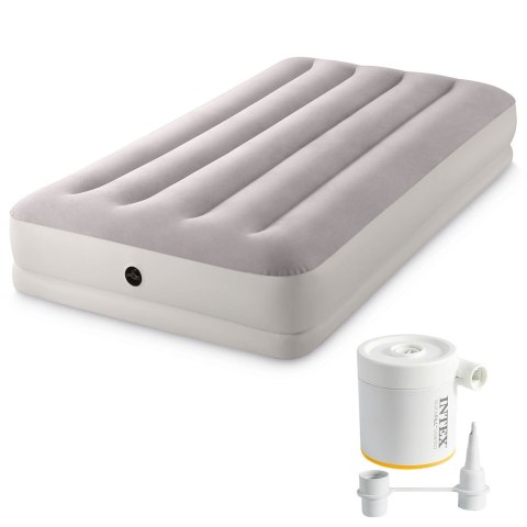 Materac Pompowany Do Spania 191x99x30 Cm Jednosobowy Z Pompką Usb Intex 64177