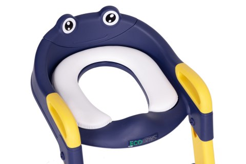 Nakładka Na Toaletę Dla Dzieci Ze Schodkami I Drabinką Niebieska Ecotoys