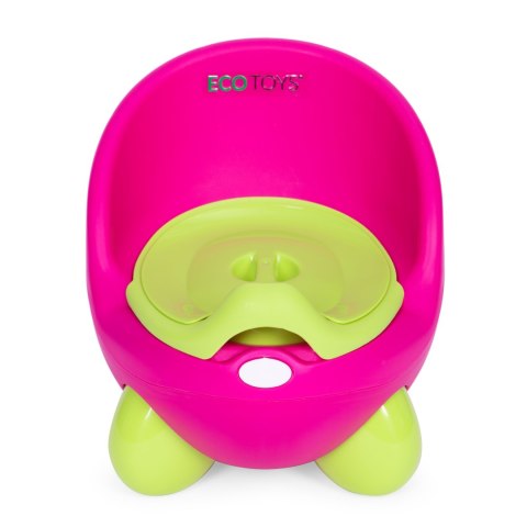 Nocnik Toaleta Sedes Dla Dzieci Wyjmowany Wkład Antypoślizgowe Nóżki Różowo-Zielony Ecotoys