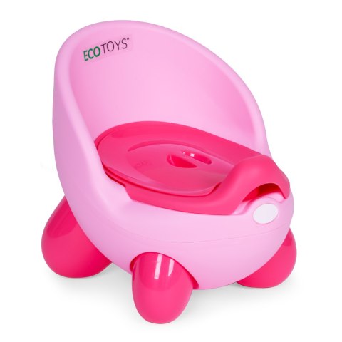 Nocnik Toaleta Sedes Dla Dzieci Wyjmowany Wkład Antypoślizgowe Nóżki Różowy Ecotoys