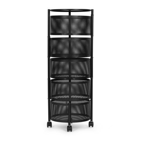 Regał Kuchenny Pomocnik Organizer Obrotowe Półki 5 Poziomów Metal Modernhome