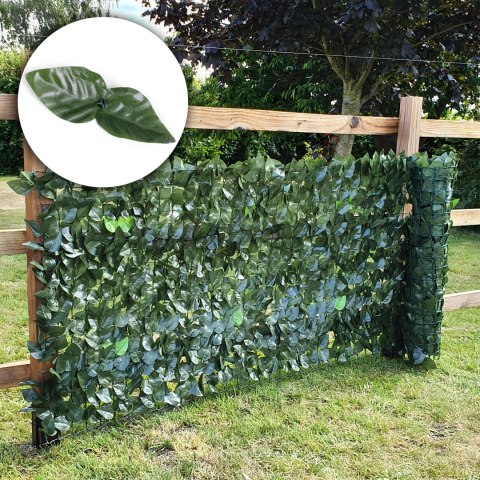 Sztuczny Bluszcz Żywopłot 500x50 Cm Zielona Osłona Na Balkon Maskująca
