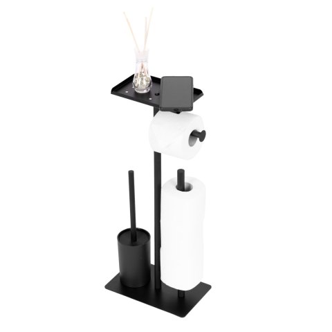 Stojak Łazienkowy Na Papier Toaletowy Z Uchwytami I Szczotką Do Wc