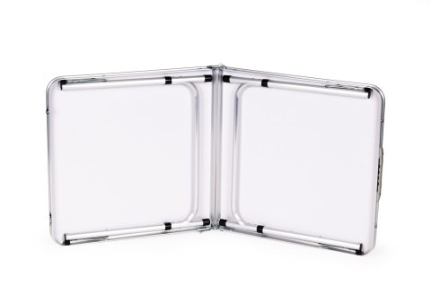 Stolik Turystyczny Składany 120x60 Cm Biały Blat Idealny Na Kemping